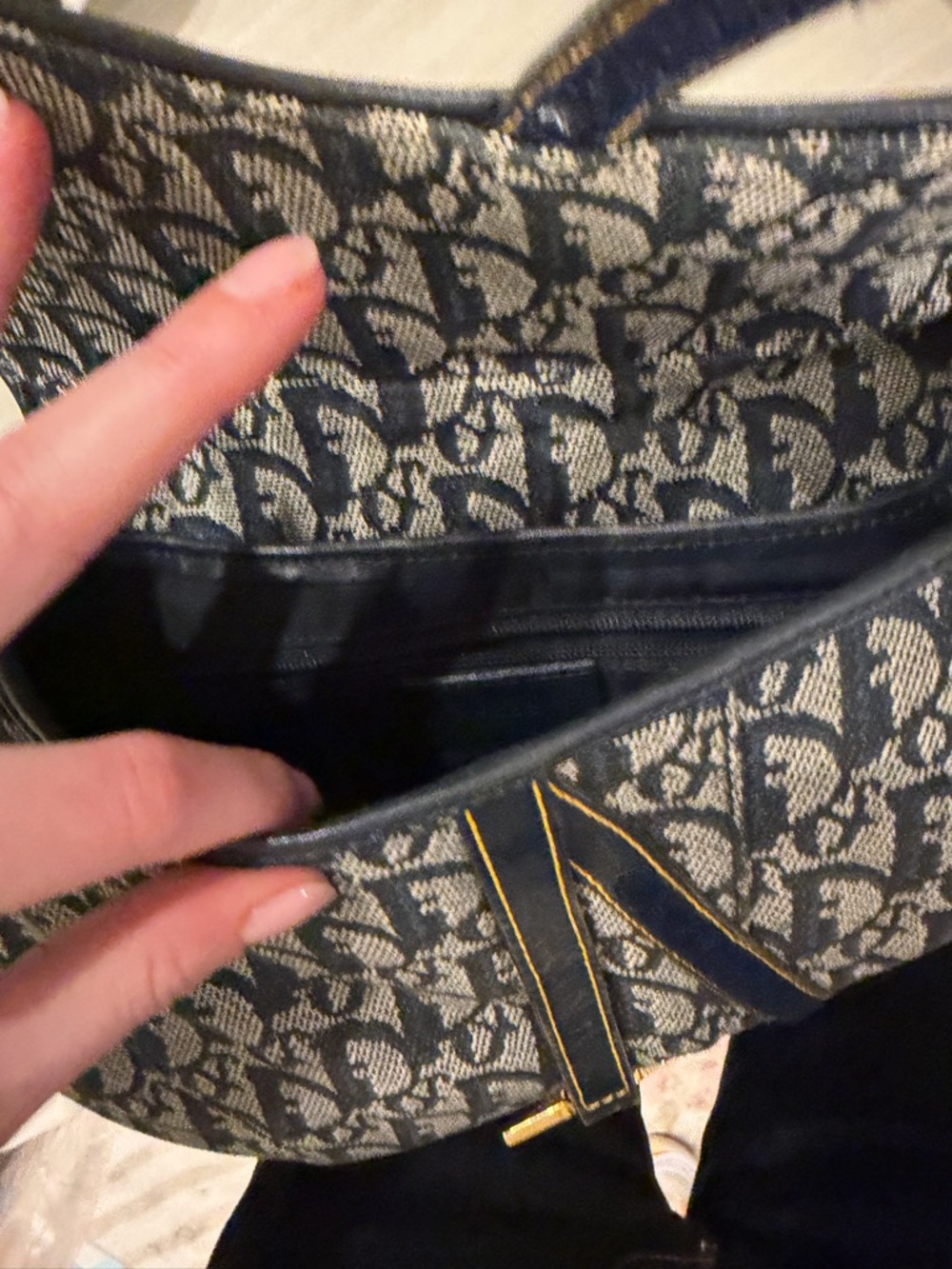 Christian Dior Blue Denim Monogram Saddle Bag (circa 1999/2000) - Picture 5 of 6